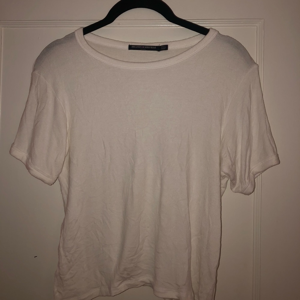 Brandy Melville white ribbed top